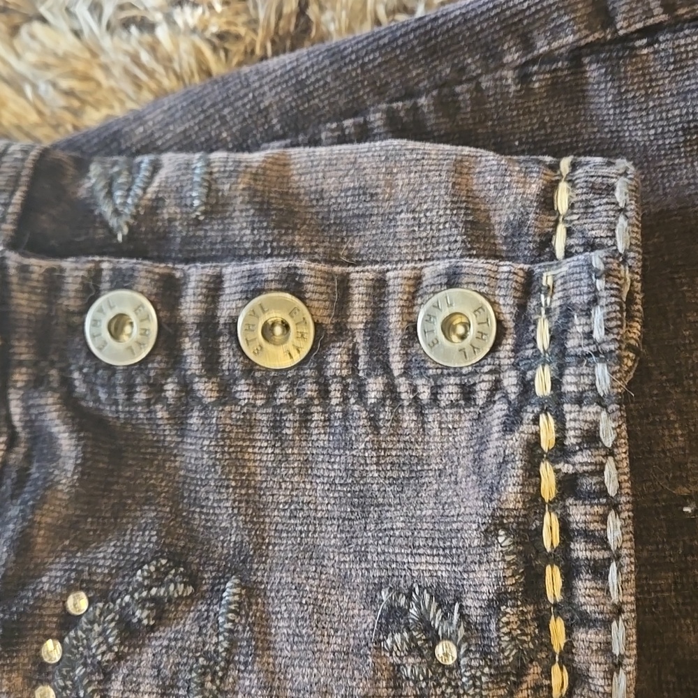 Vintage Ethyl Long Embellished Corduroy Jacket - Picture 5 of 8